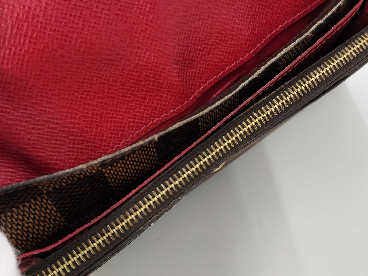 LOUIS VUITTON Damier Portefeuille Emilie Wallet with Engraved Initials