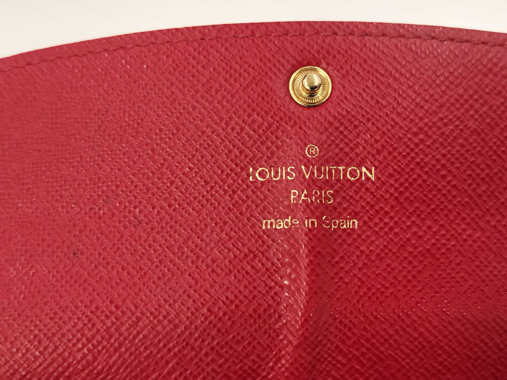 LOUIS VUITTON Damier Portefeuille Emilie Wallet with Engraved Initials