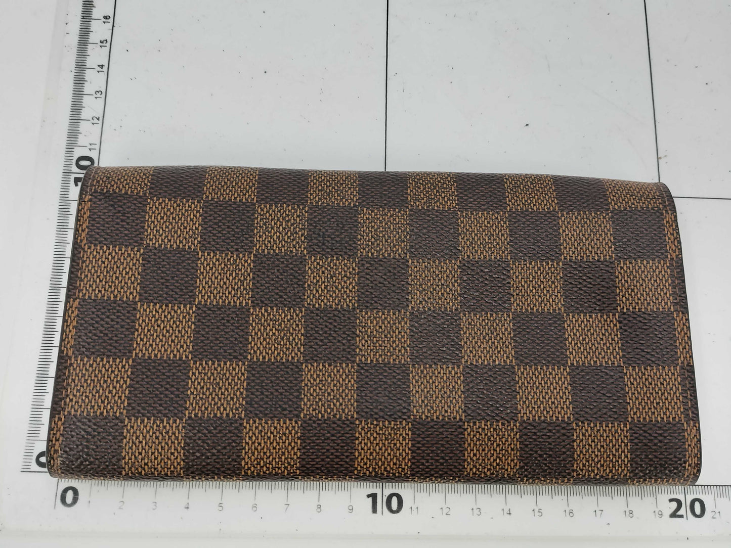 LOUIS VUITTON Damier Portefeuille Emilie Wallet with Engraved Initials