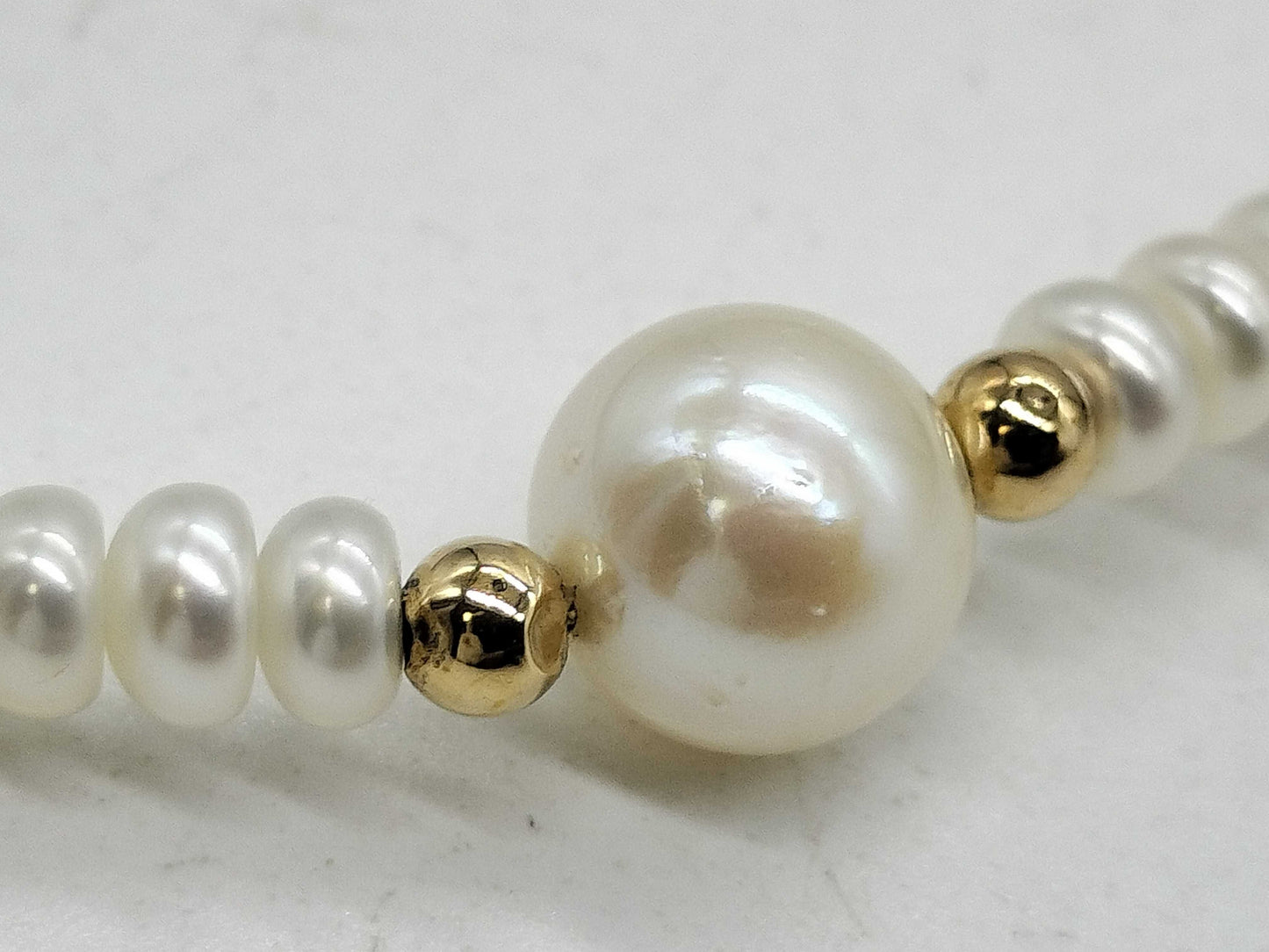 Pearl diameter: approx. 3.6mm, Akoya pearl diameter: approx. 7.0mm, 585/METAL, 9.2g, Necklace 