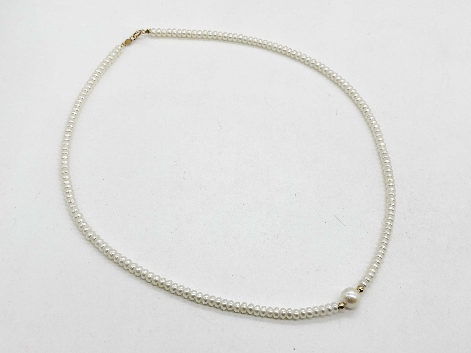 Pearl diameter: approx. 3.6mm, Akoya pearl diameter: approx. 7.0mm, 585/METAL, 9.2g, Necklace 