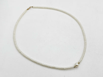 Pearl diameter: approx. 3.6mm, Akoya pearl diameter: approx. 7.0mm, 585/METAL, 9.2g, Necklace 
