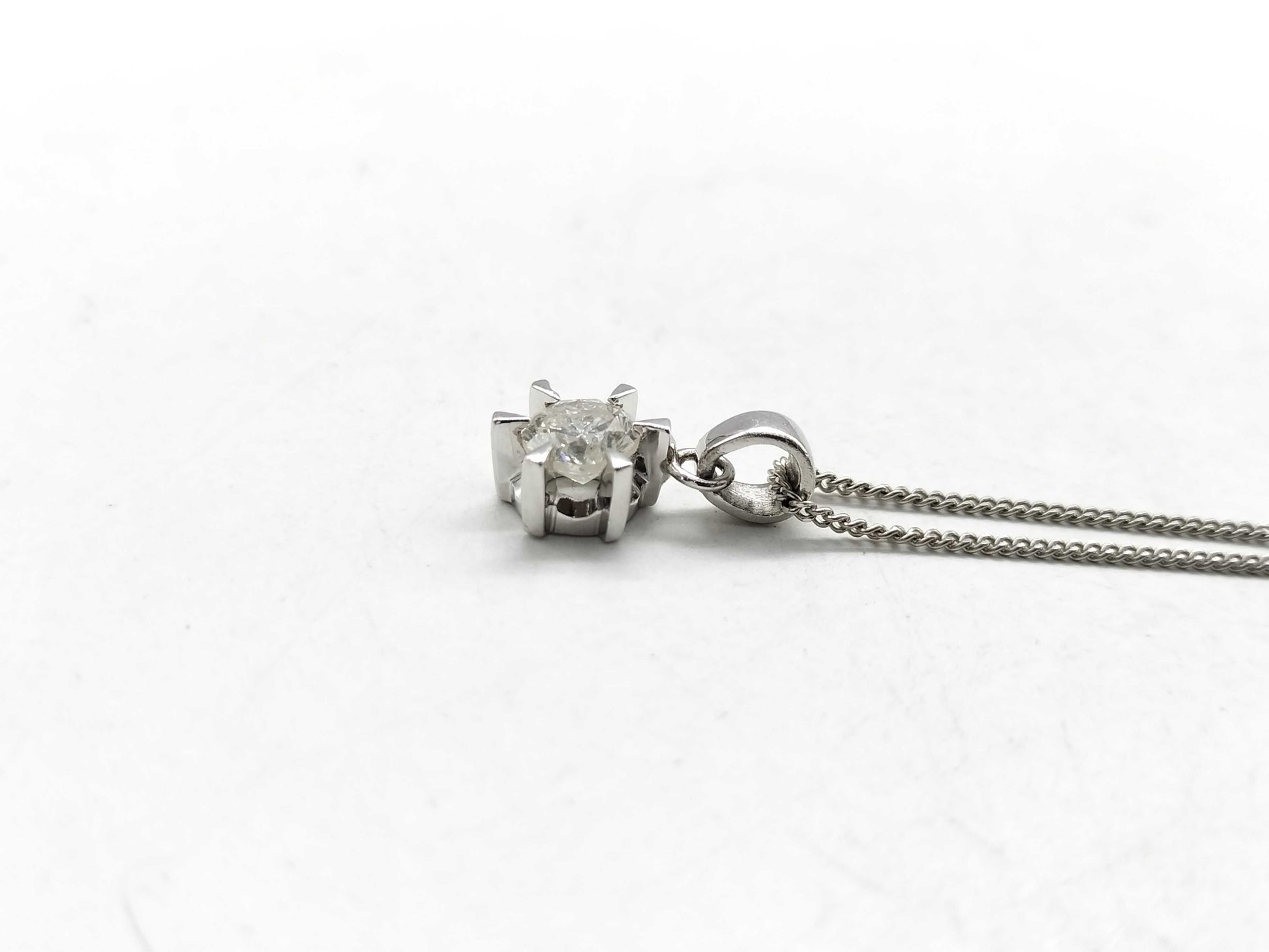D0.93ct Pt900/850 5.4g Necklace 