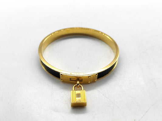 HERMES Kelly Cadena Gold/Red Bangle Bracelet Bracelets & Bangles