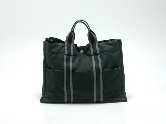 HERMES Foul Tou MM Canvas Handbag