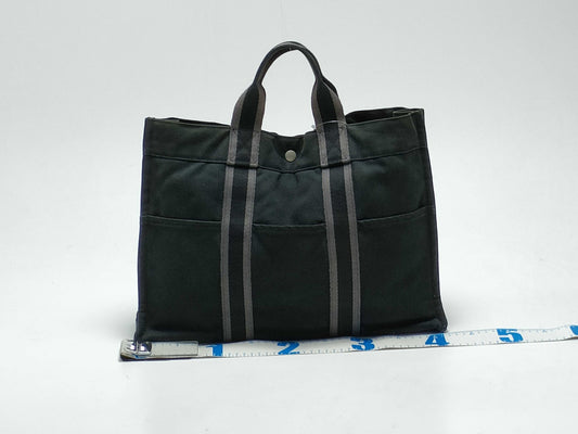 HERMES Foul Tou MM Canvas Handbag