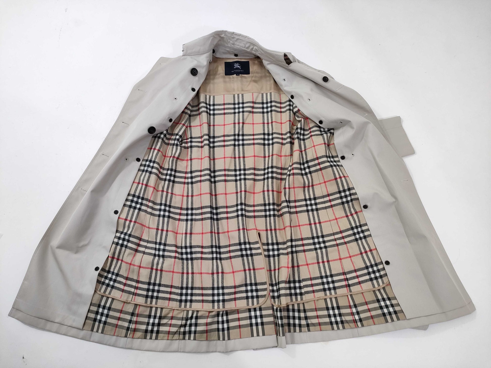 BURBERRY Burberry London Trench Coat with Belt Liner, Size 40