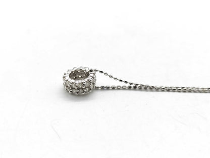 D0.30ct K18WG 2.1g Necklace 