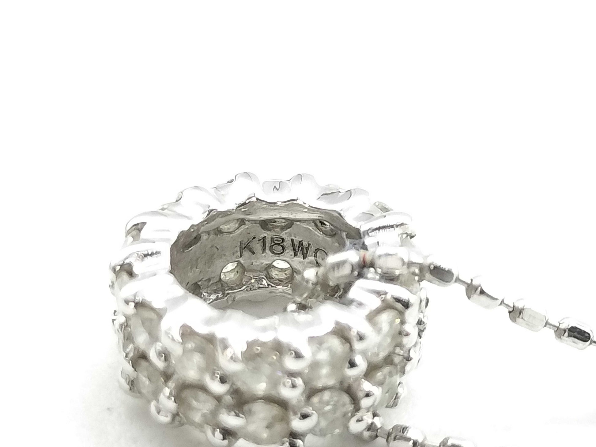 D0.30ct K18WG 2.1g Necklace 