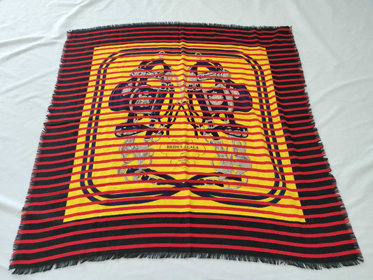 HERMES Carré Brides de Gala Silk/Cashmere Scarf