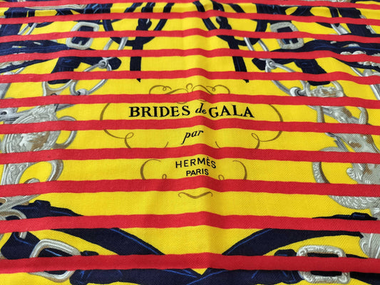 HERMES Carré Brides de Gala Silk/Cashmere Scarf