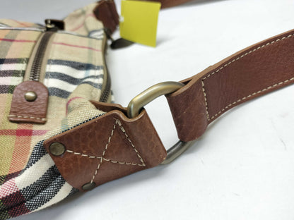 BURBERRY Shoulder Bag Canvas/Nova Check Shoulder Bag