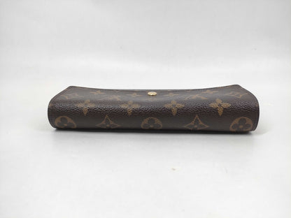 LOUIS VUITTON M60106 Monogram Portefeuille Sarah Leopard Print Pink Wallet/Initialized Wallet