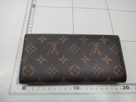 LOUIS VUITTON M60106 Monogram Portefeuille Sarah Leopard Print Pink Wallet/Initialized Wallet