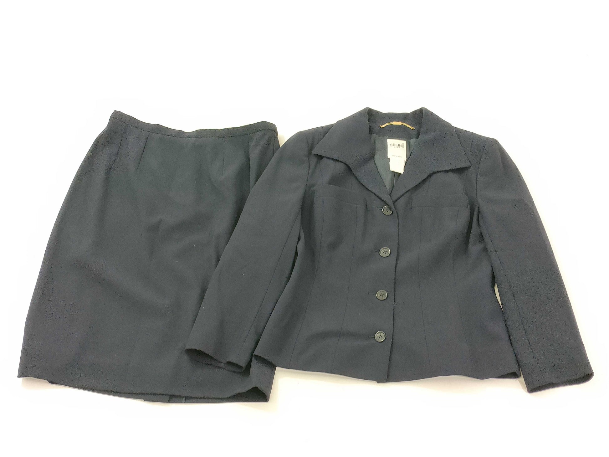 CELINE Suit and Skirt Set, Dark Navy, Vintage, Other Apparel