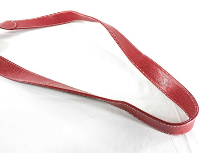 LOEWE Anagram Leather Shoulder Bag in Red 