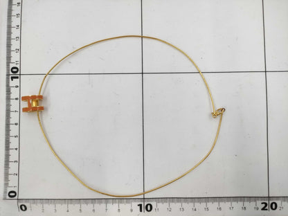 HERMES Pop Ash 925 Necklace Orange Necklace