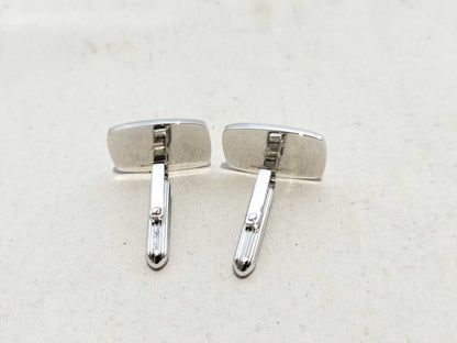 BURBERRY Boxed Silver Cufflinks with Horse Logo