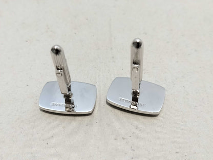BURBERRY Boxed Silver Cufflinks with Horse Logo