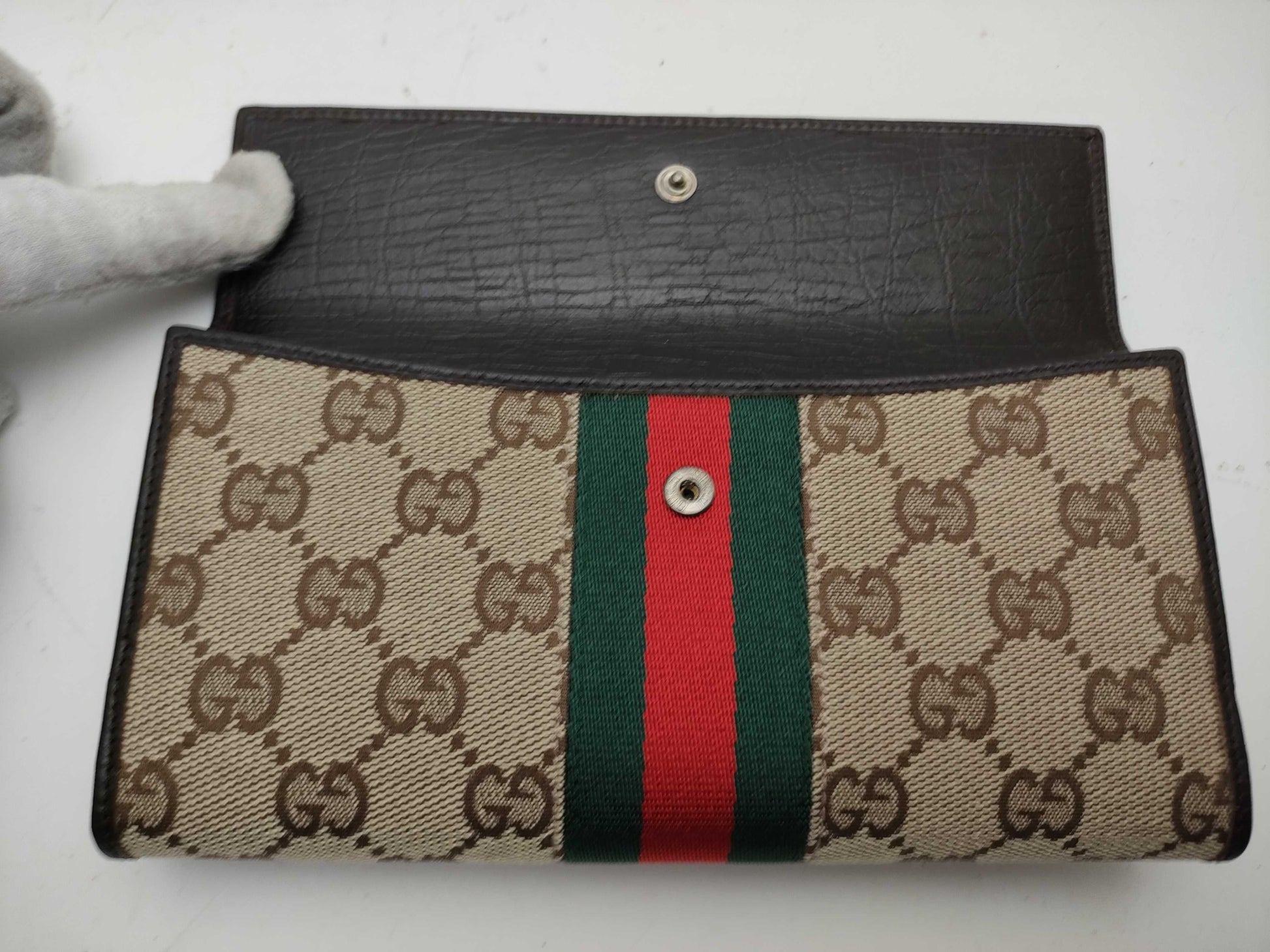 GUCCI Jackie Shelley Long Wallet, Unused, Stored