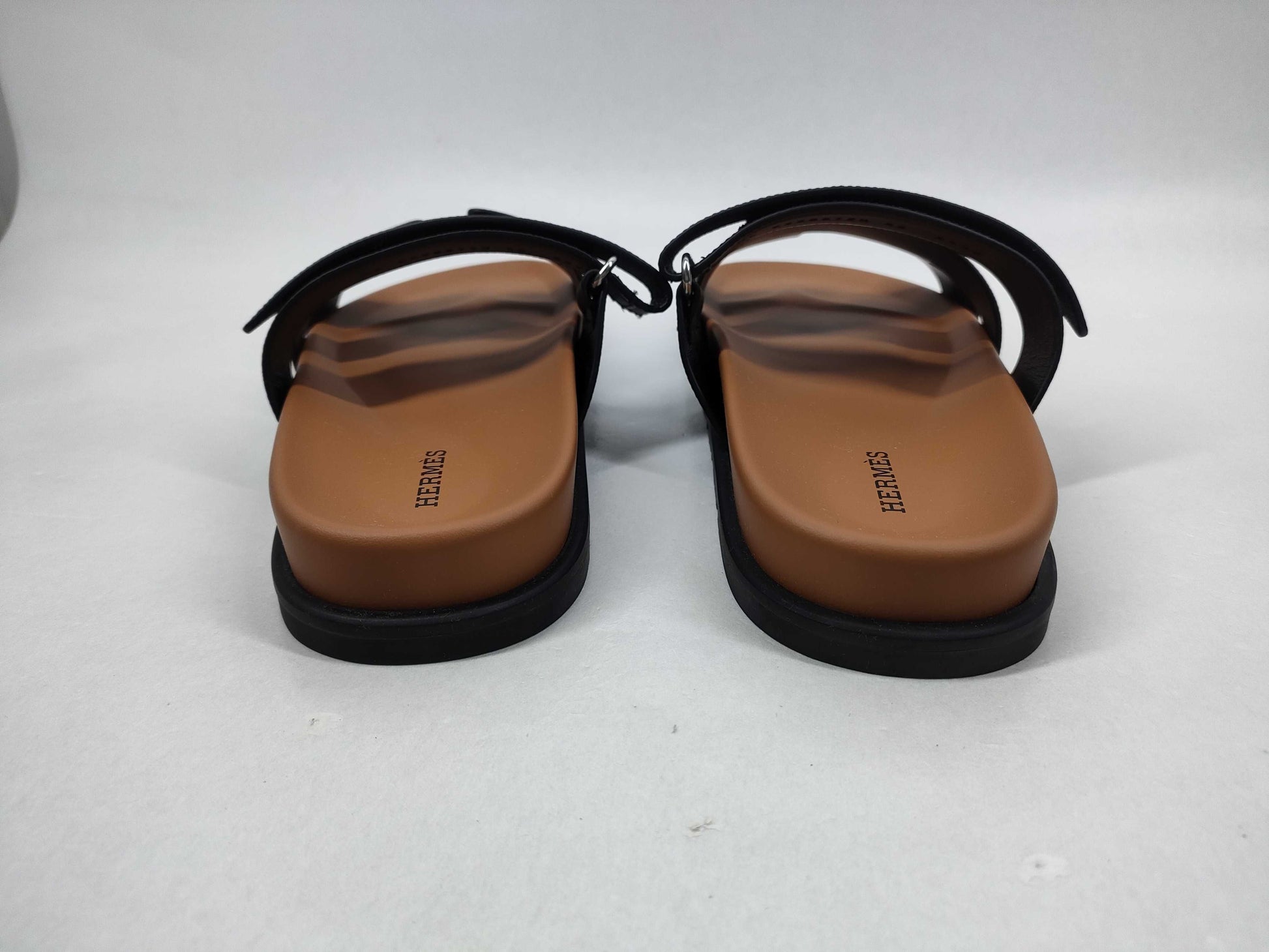 HERMES Chypre Black Sandals