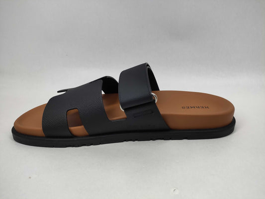 HERMES Chypre Black Sandals