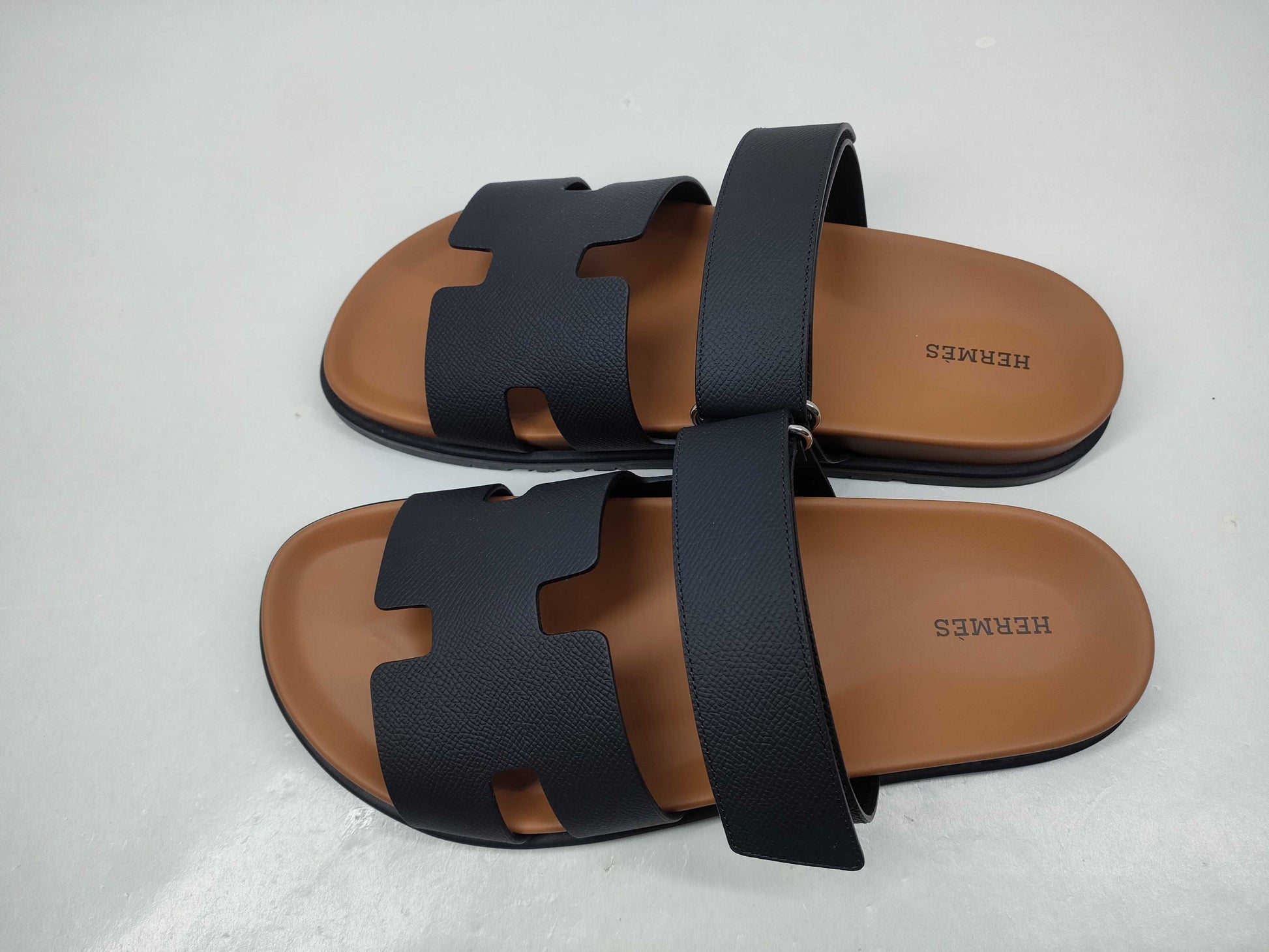 HERMES Chypre Black Sandals