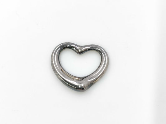 Tiffany & Co. Ag925 Elsa Peretti Open Heart Pendant Top 4.2g