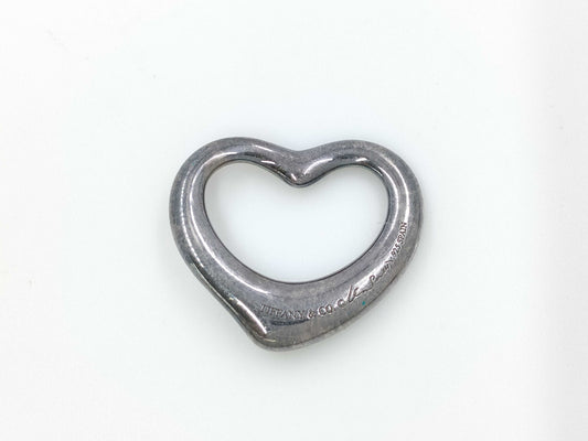 Tiffany & Co. Ag925 Elsa Peretti Open Heart Pendant Top 4.2g