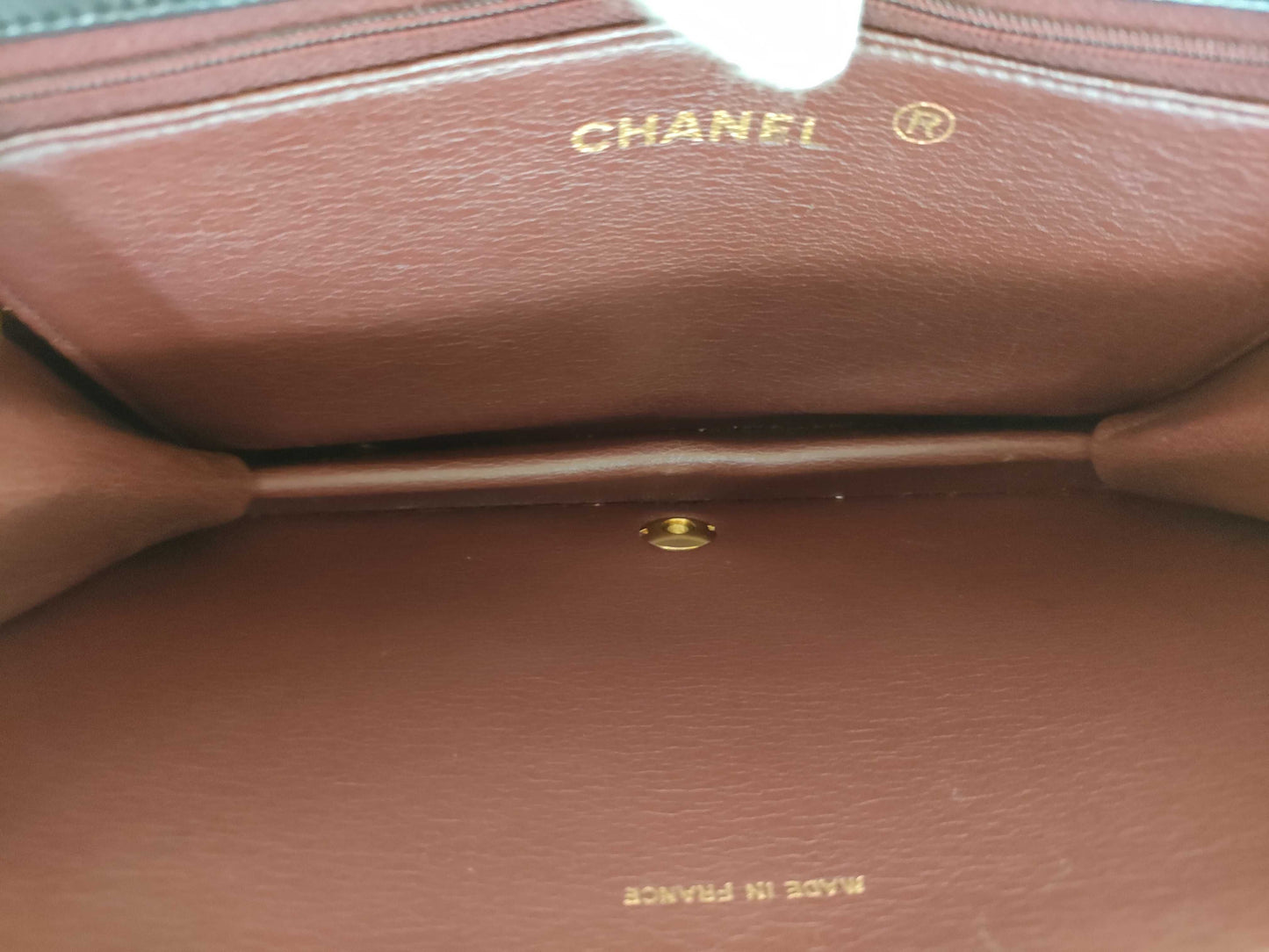 CHANEL [No sticker card] Calfskin chain wallet bag shoulder bag
