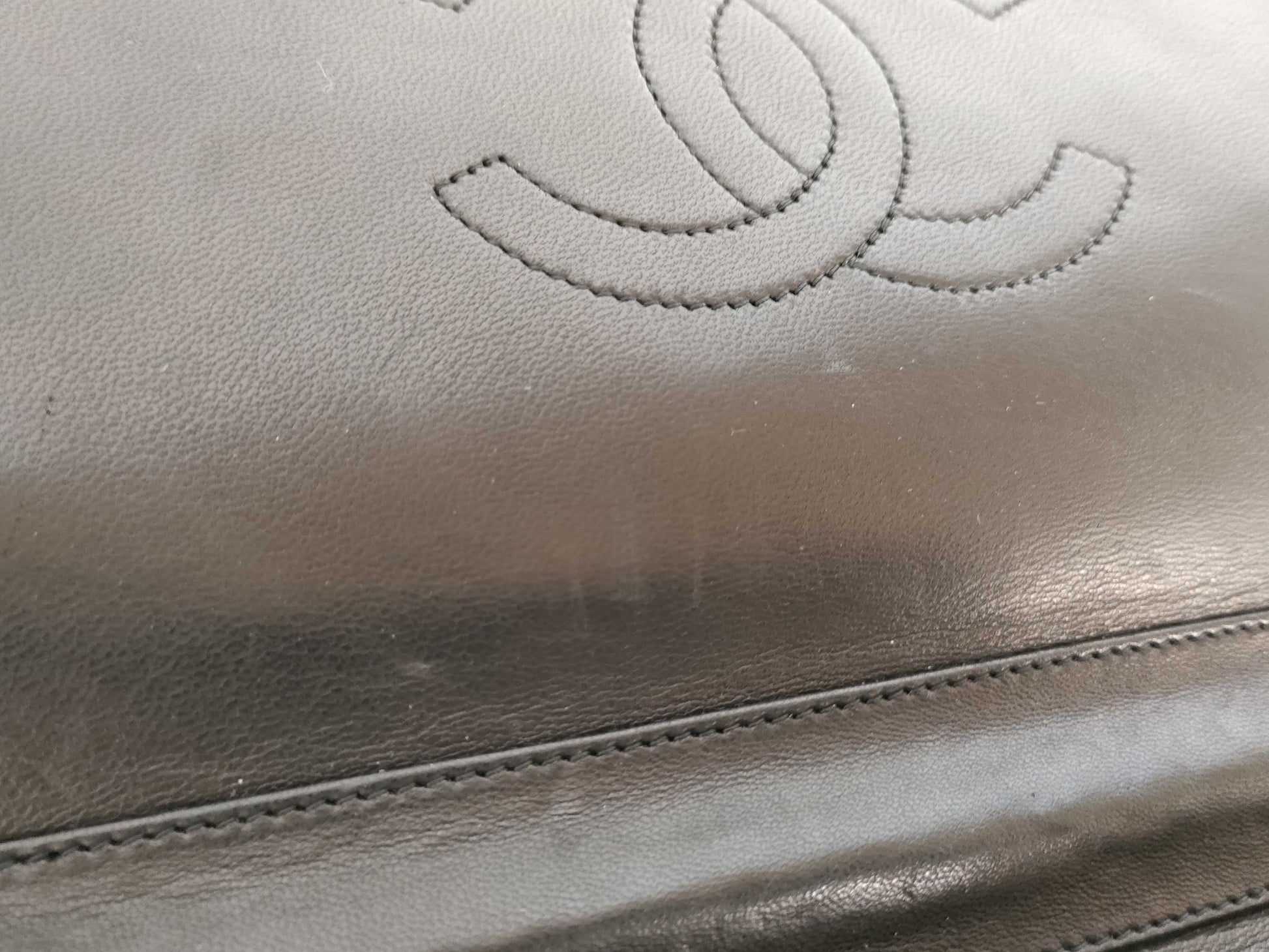 CHANEL [No sticker card] Calfskin chain wallet bag shoulder bag