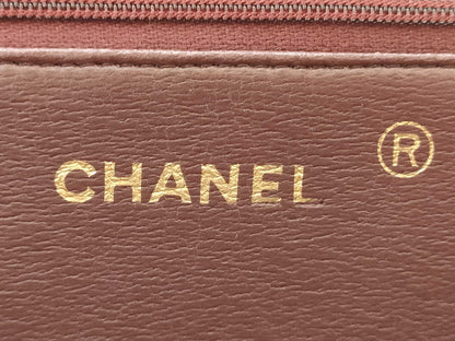CHANEL [No sticker card] Calfskin chain wallet bag shoulder bag