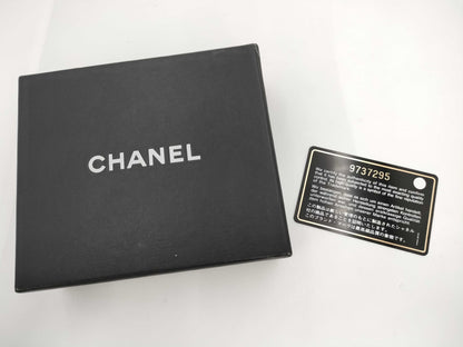 CHANEL Coco Button Tri-fold Wallet with Double Hook, Leather, Mint Blue
