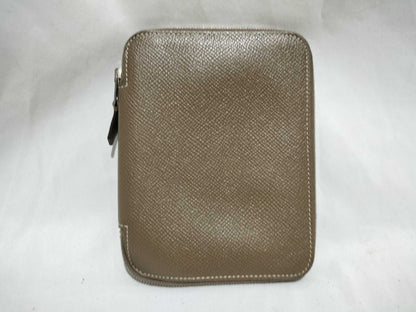 HERMES Agenda Zip PM / Leather / Notebook Cover / Etoupe Notebook Cover