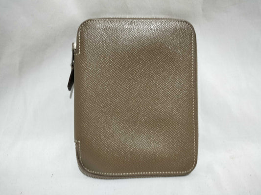 HERMES Agenda Zip PM / Leather / Notebook Cover / Etoupe Notebook Cover