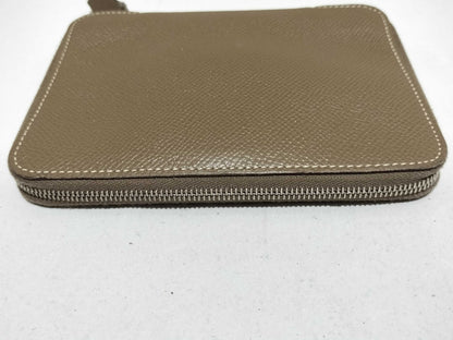 HERMES Agenda Zip PM / Leather / Notebook Cover / Etoupe Notebook Cover