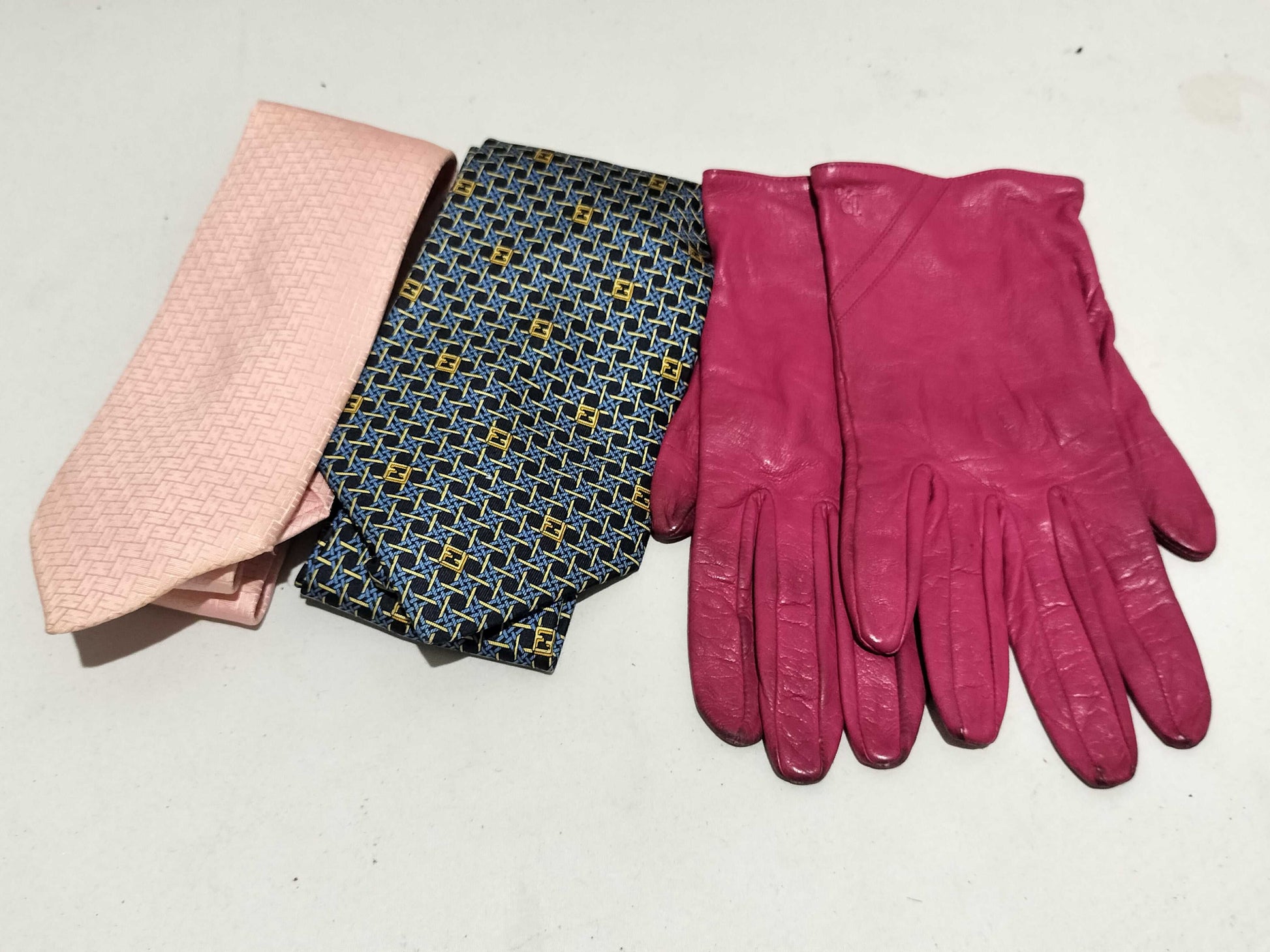 HERMES Dior/Fendi Leather Gloves Clothing Accessories Tie