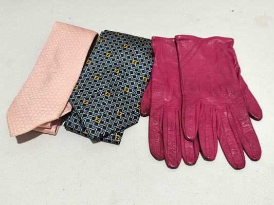 HERMES Dior/Fendi Leather Gloves Clothing Accessories Tie