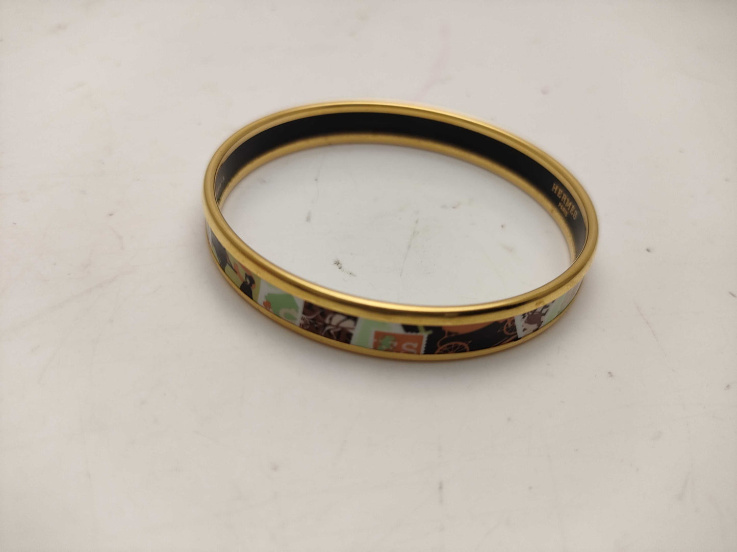 HERMES enamel bangle bracelet/bangle