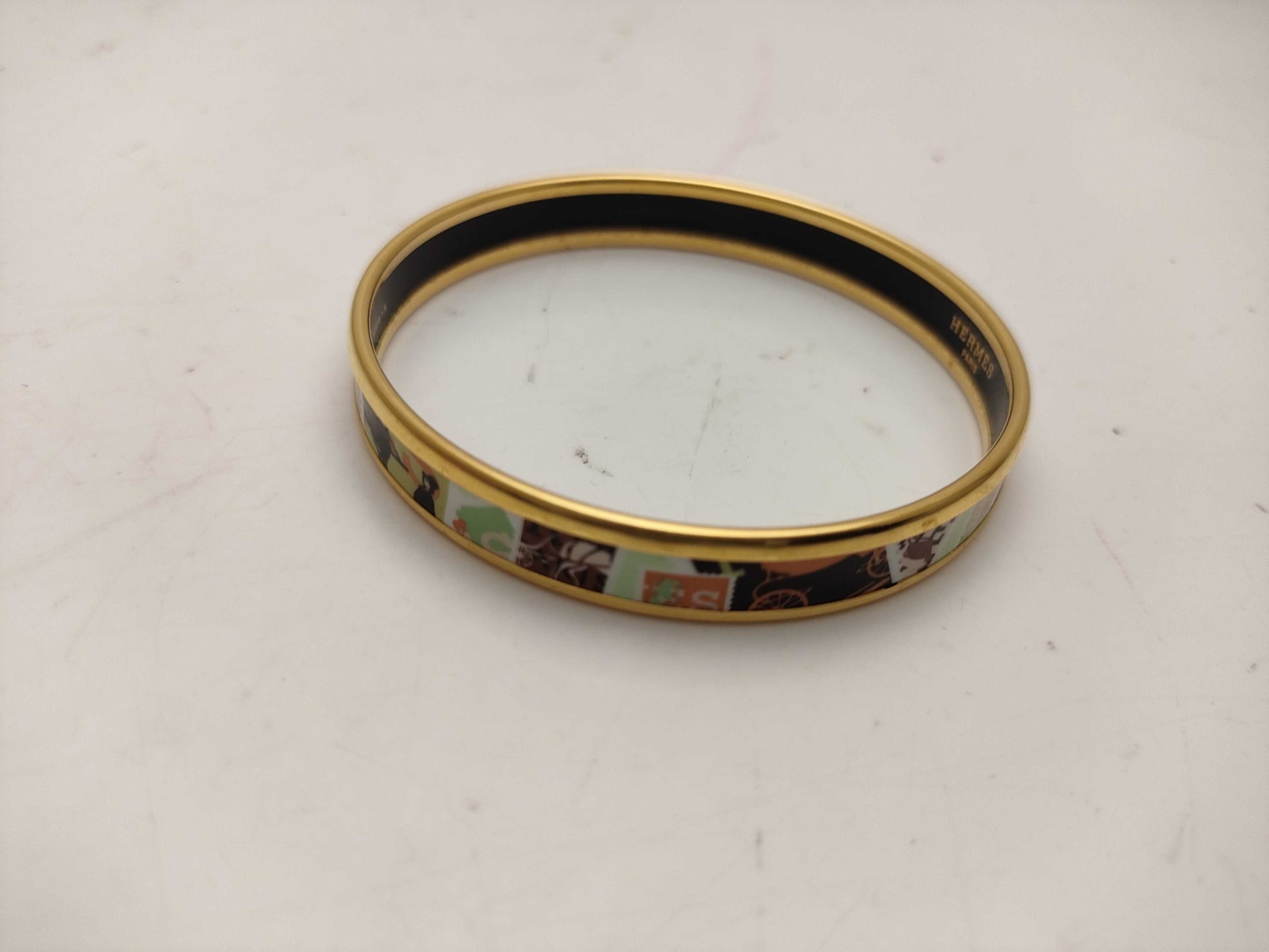 HERMES enamel bangle bracelet/bangle