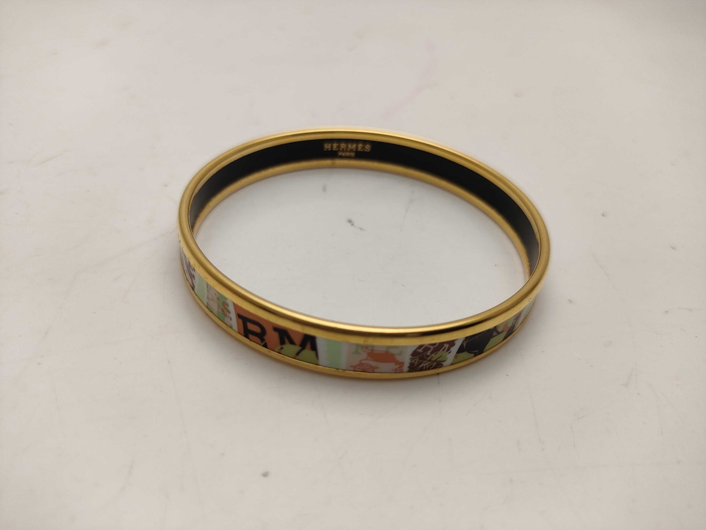 HERMES enamel bangle bracelet/bangle