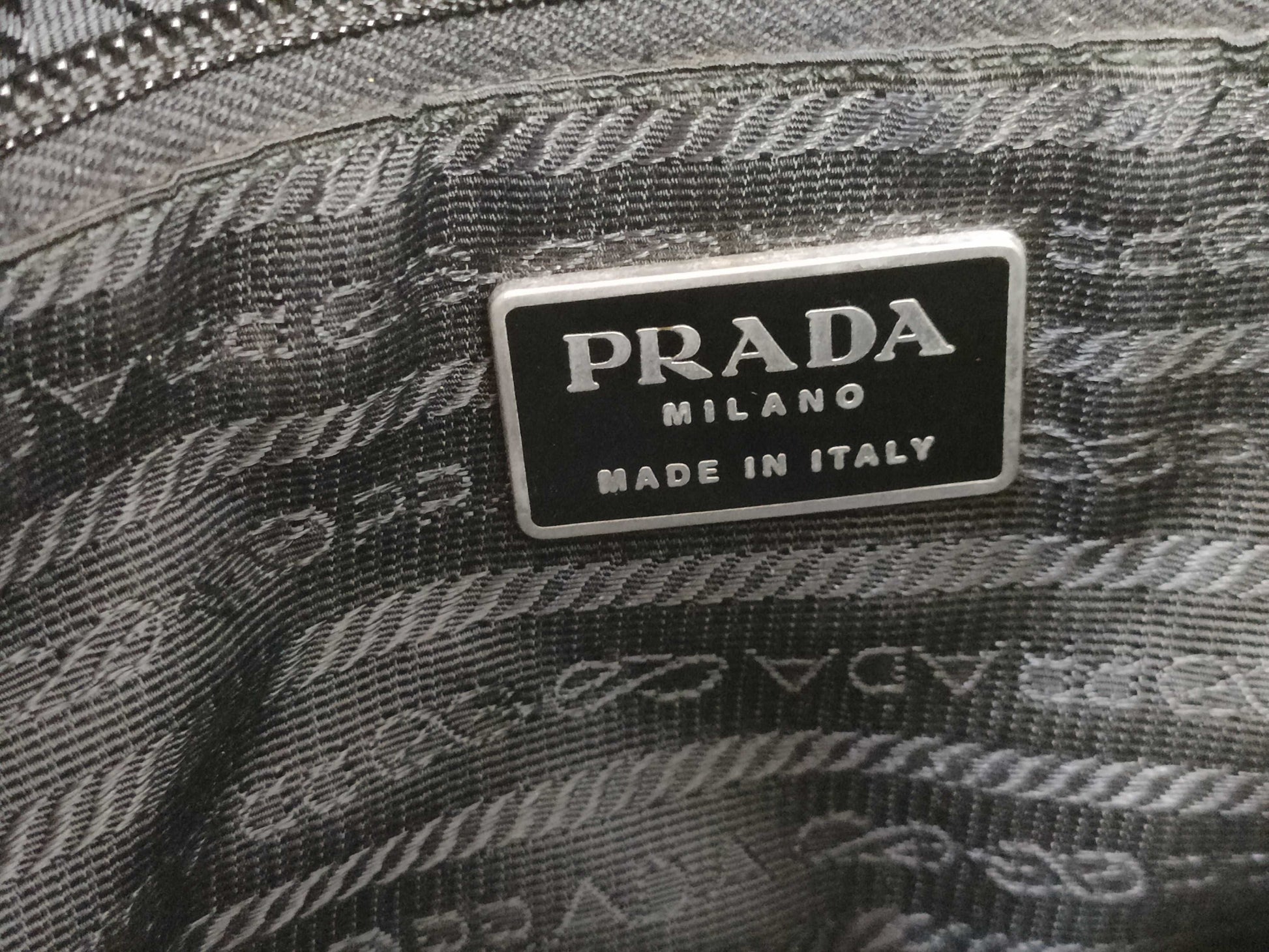PRADA Nylon Khaki Handbag