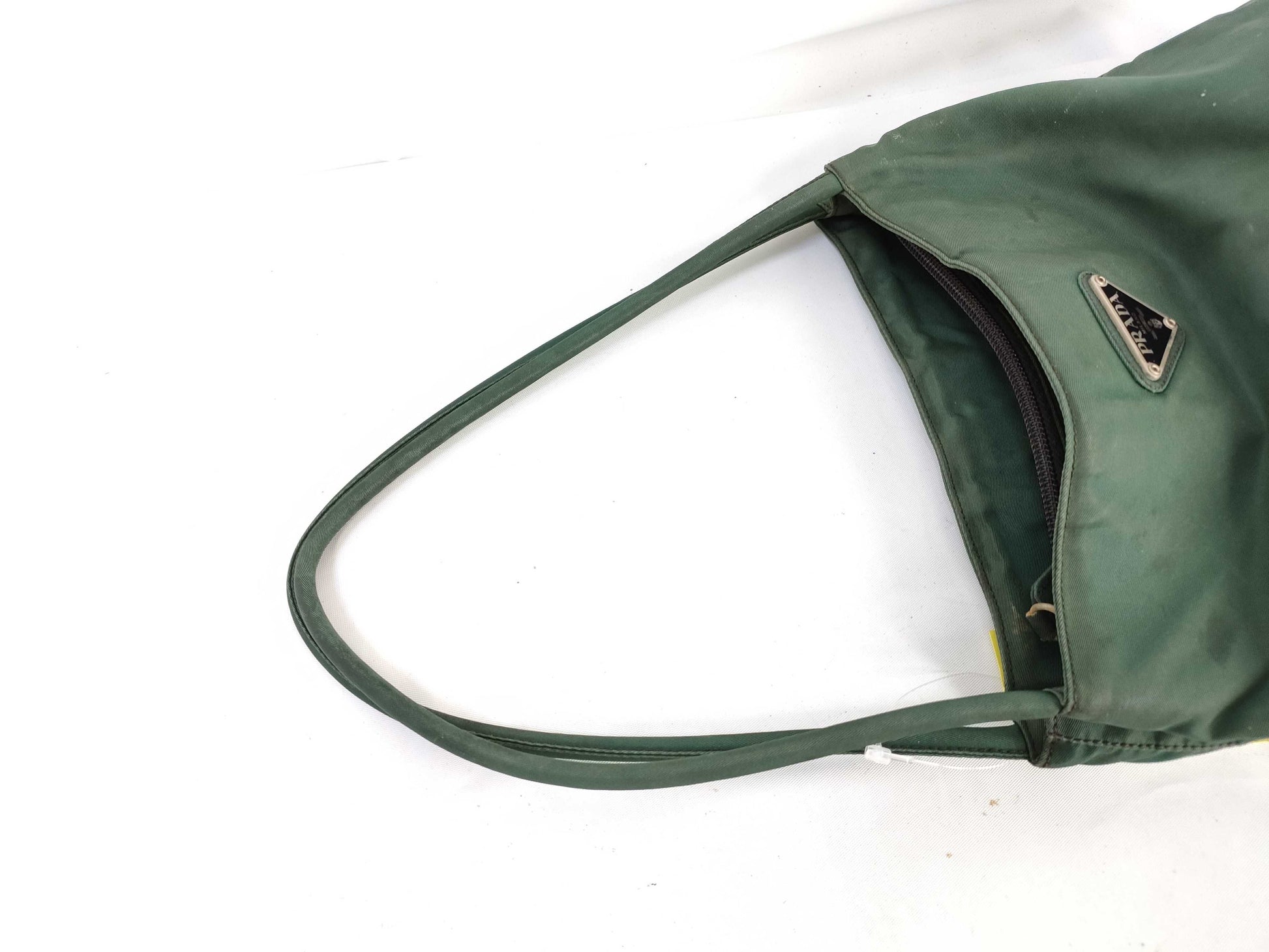 PRADA Nylon Khaki Handbag