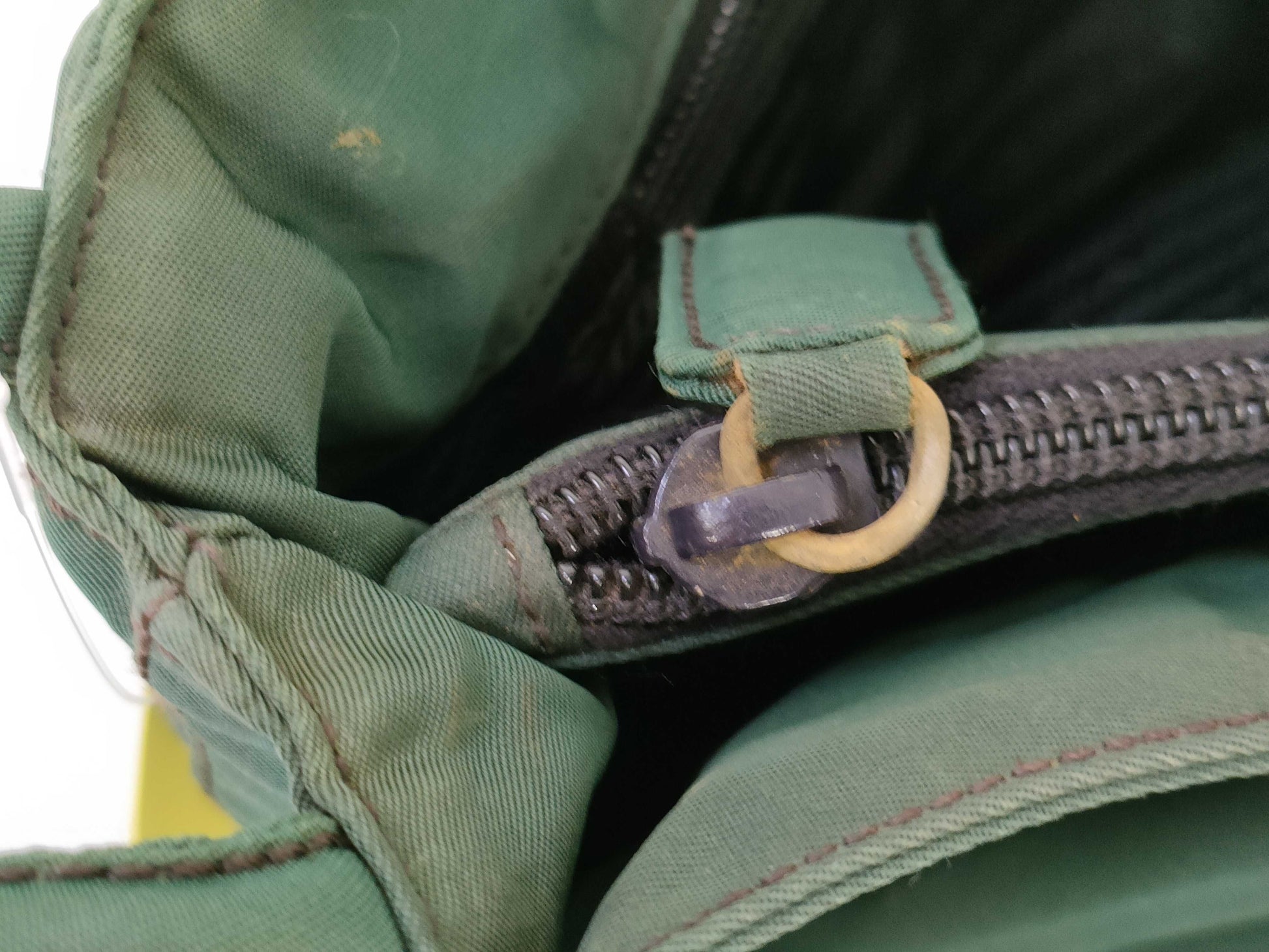 PRADA Nylon Khaki Handbag
