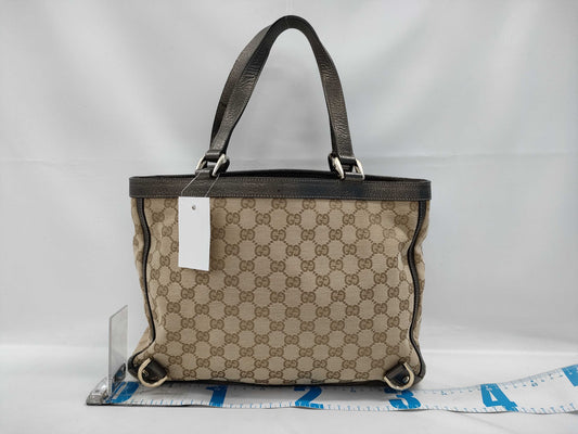 GUCCI GG Canvas GG Canvas x Leather Tote Bag 170004 Tote Bag