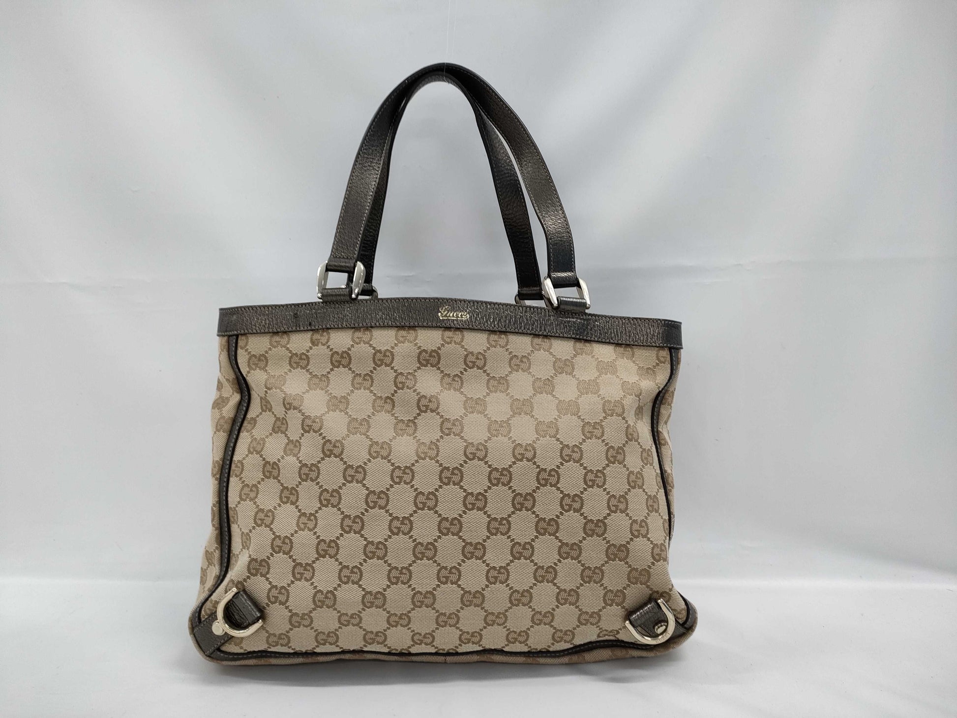 GUCCI GG Canvas GG Canvas x Leather Tote Bag 170004 Tote Bag