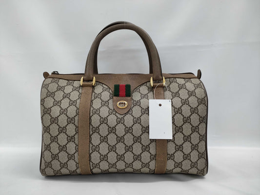 GUCCI GG Supreme Old Gucci Boston Bag 40.02.007 Boston Bag