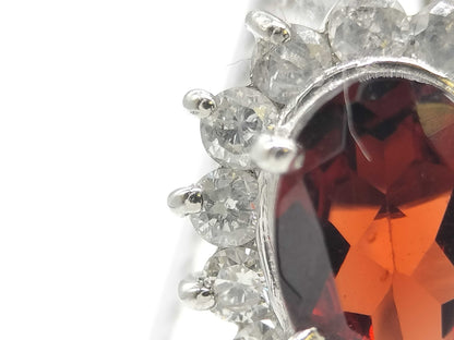 Garnet and Diamond PT900/850 5.6g Necklace 