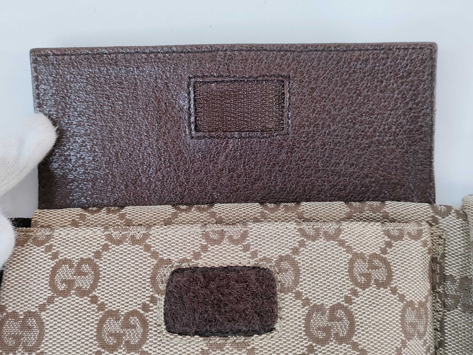 GUCCI GG Canvas Canvas and Leather Waist Pouch Beige 28566 Waist Bag