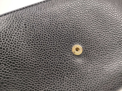CHANEL Caviar Skin Coco Mark Tri-fold Wallet / Prada Wallet